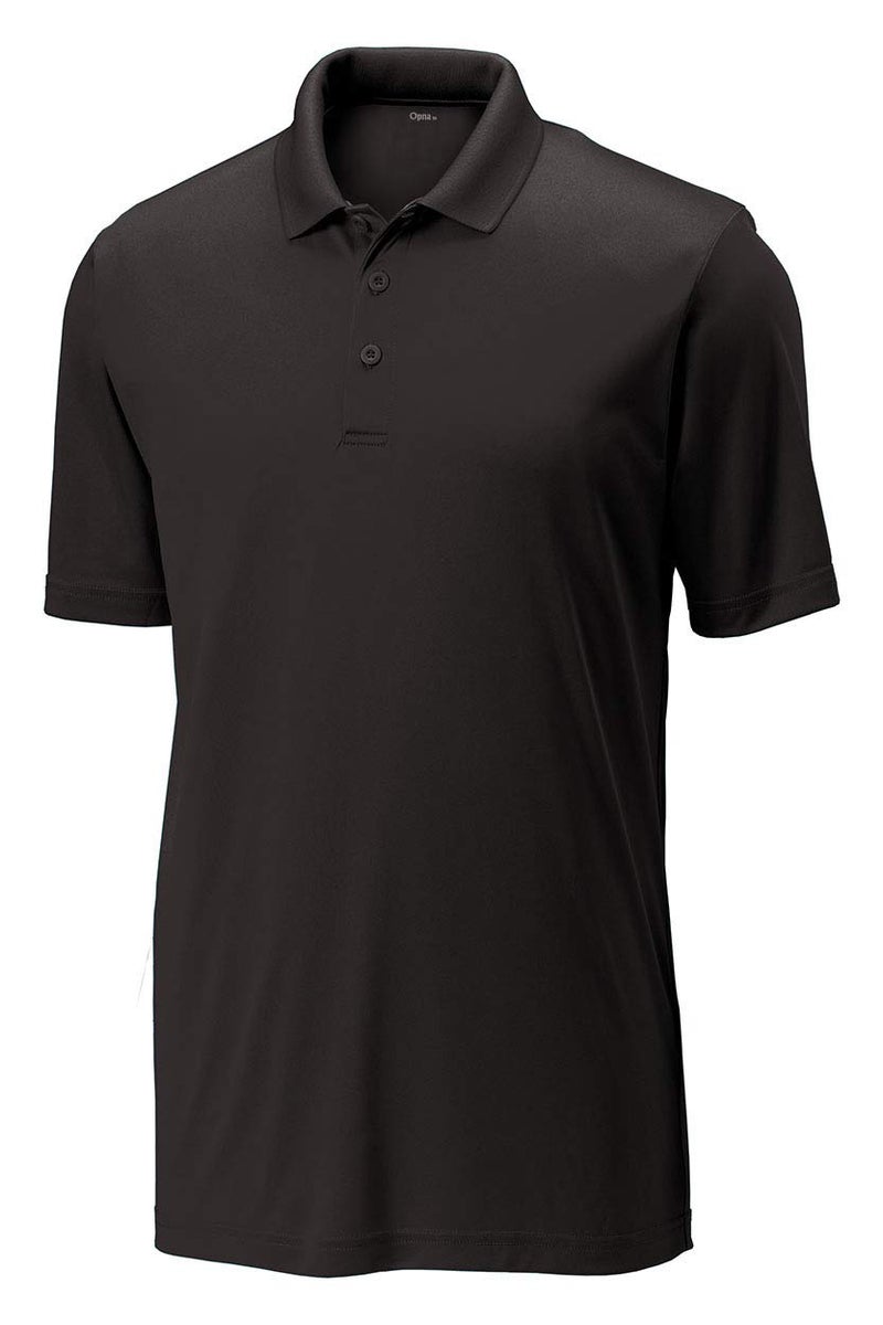 Opna Men's Golf Short Sleeve Polo Shirt Dry Fit , Black, L - Image 1